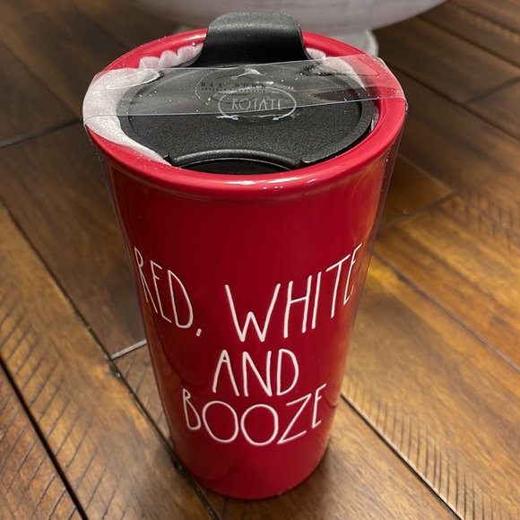 NIB Rae Dunn Red White and Booze Travel Mug Gift, Present - Picture 3 of 6